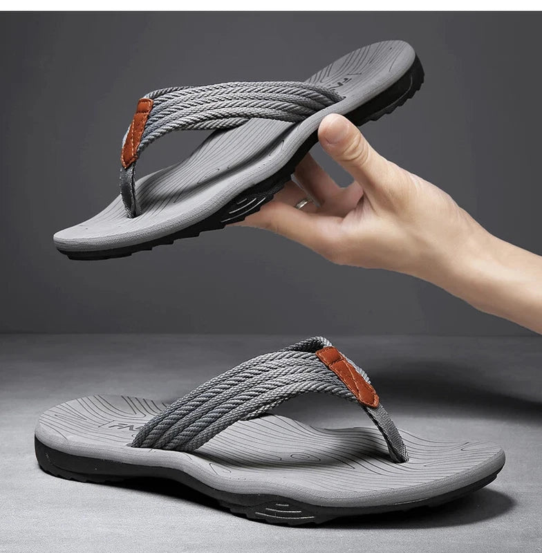 Fashion Men Flip Flops Summer Beach Casual Breathable Flats Slippers Beach Shoes