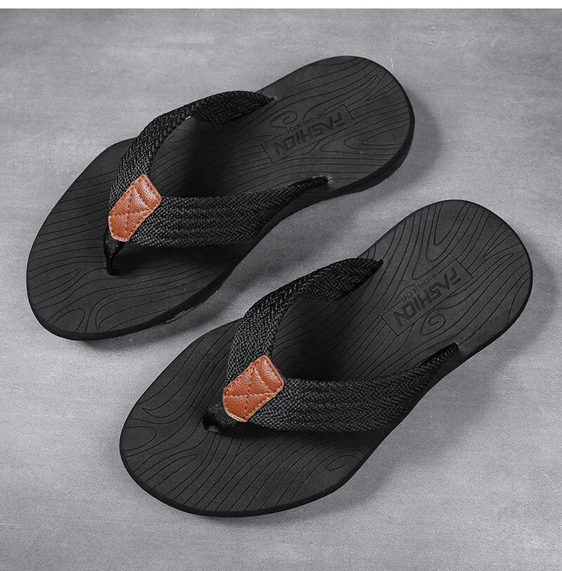 Fashion Men Flip Flops Summer Beach Casual Breathable Flats Slippers Beach Shoes
