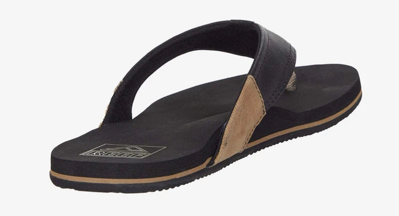 Reef Men's Newport Flip-Flop Sandal – Ocean Black, Tan Brown, Bronze | Comfortab