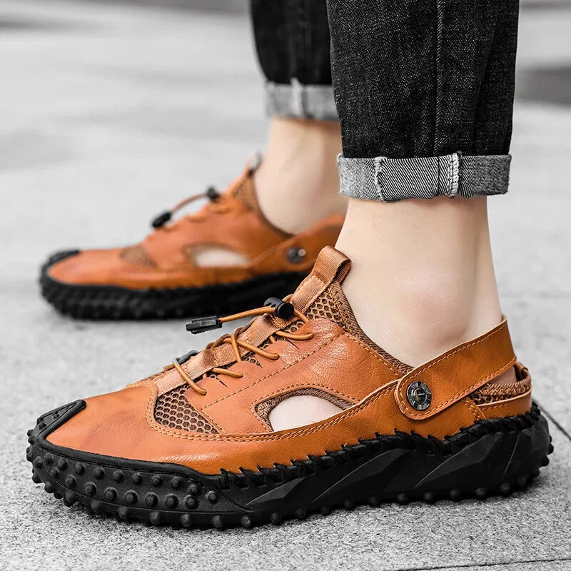 Retro Men's Sandals Designer Casual Summer Slippers Breathable Beach Shoes