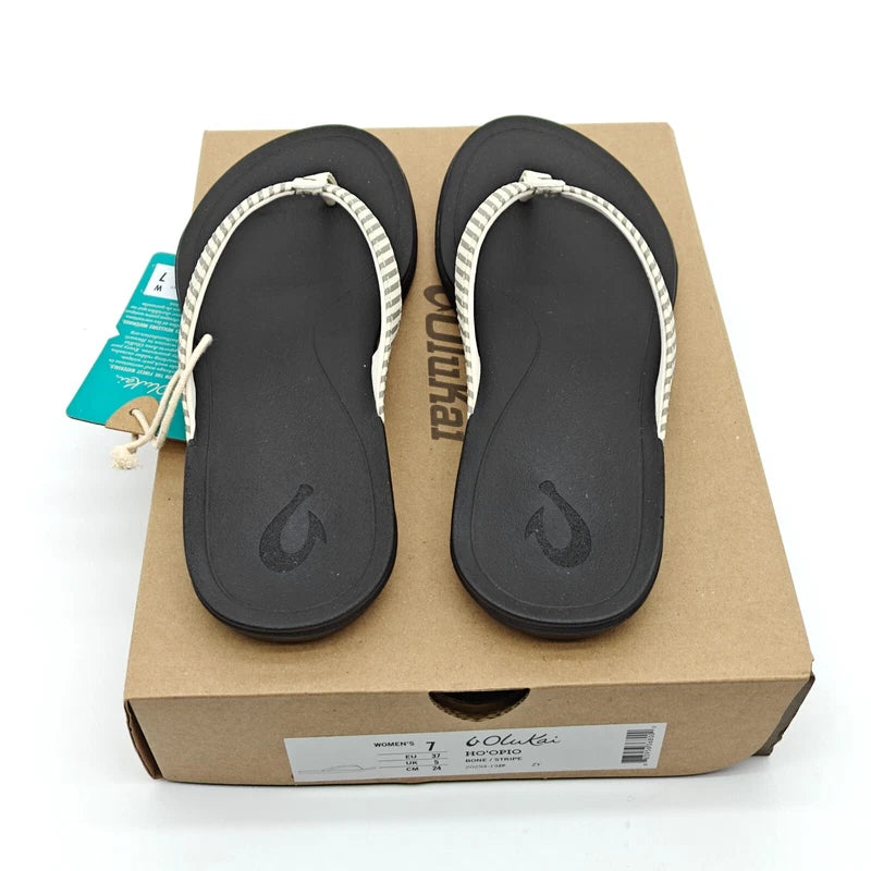 OluKai Womens Ho'Opio 20294-19ZP Slip On Thongs Flip-Flops Sandals Sz 7