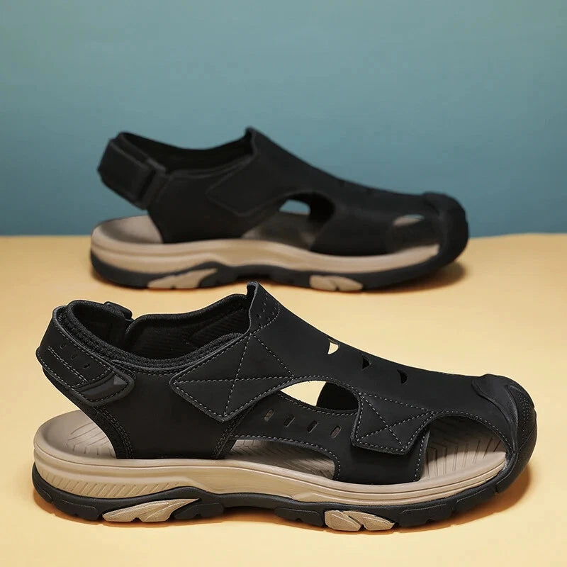 Summer Men Hollow Sandals Breathable Beach Slippers Comfort Hiking Sneakers
