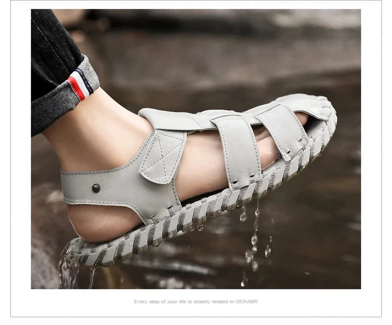 Handmade Men Sandals Non Slip Soft Beach Slippers Light Waterproof Wading Shoes