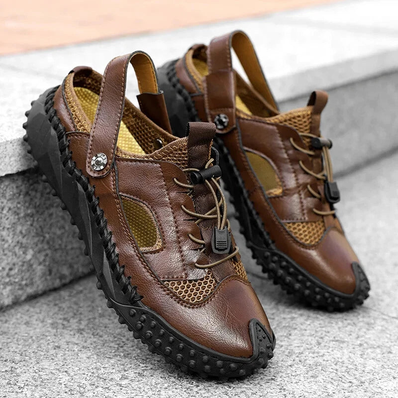 Retro Men's Sandals Designer Casual Summer Slippers Breathable Beach Shoes