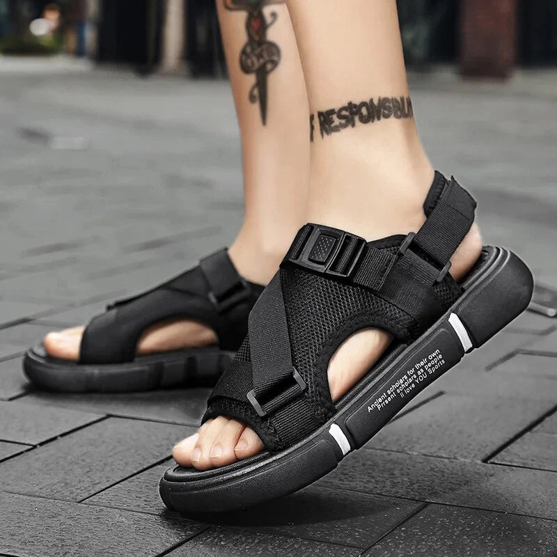 Men's Sandals Summer Casual Slippers Non-slip Soft Bottom Sandals Beach Shoes