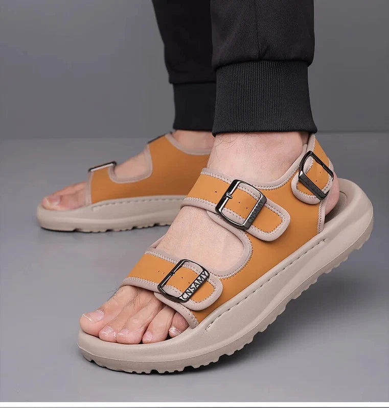 Summer Male Sandals Breathable Beach Shoes Lightweight Casual Non-slip Slippers