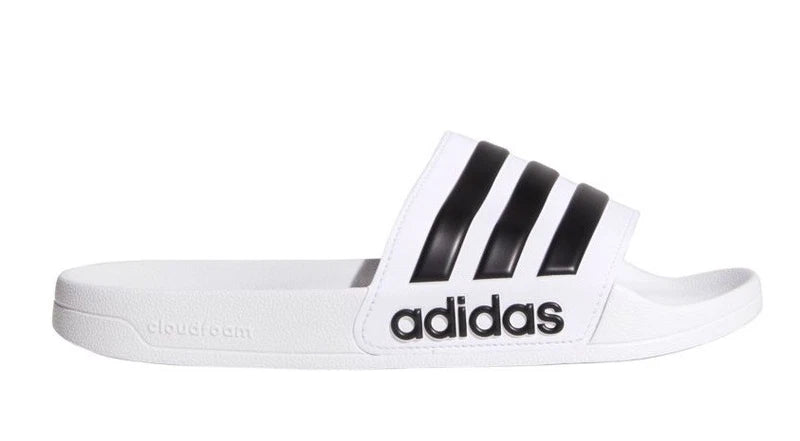 New adidas Men's Adilette CloudFoam Slides White Sandals Sport Beach Slippers CF
