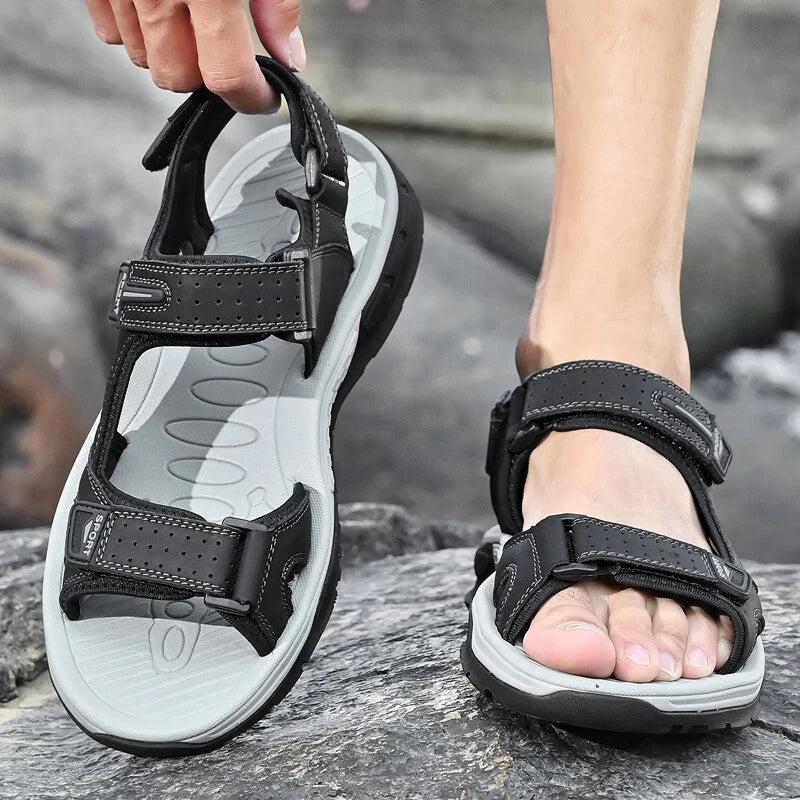Men‘s Casual Sandals Comfortable Soft Beach Slippers Breathable Flat Sneakers