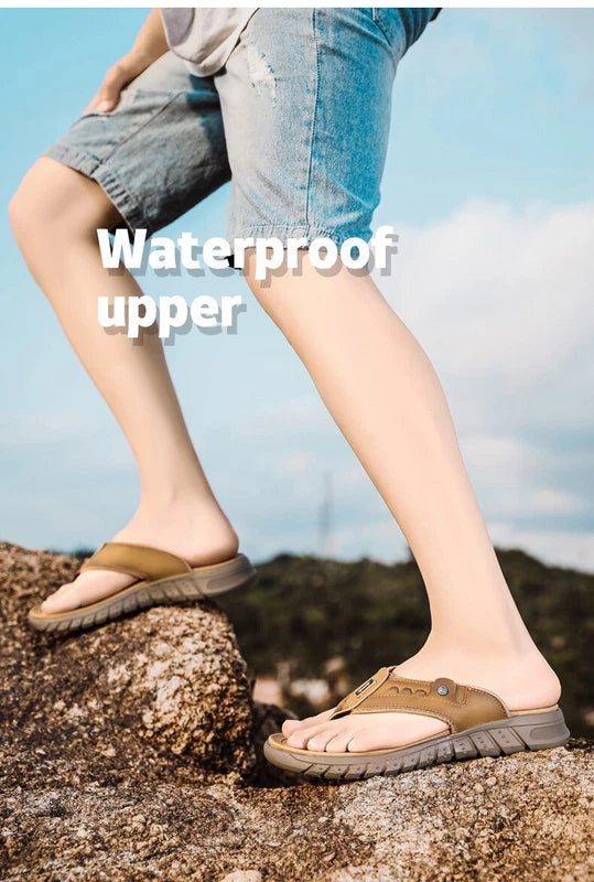 Men's Flip Flops Slippers Summer Outdoor Thick Soled Beach Shoes Sandals Shoes