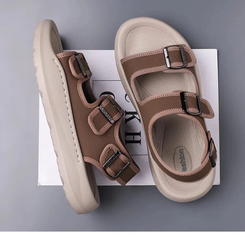 Summer Male Sandals Breathable Beach Shoes Lightweight Casual Non-slip Slippers