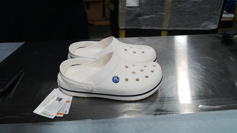 LikeNew_Crocs Unisex-Adult Crocband Clog, White, 9 Women_White_9 Women/7 Men