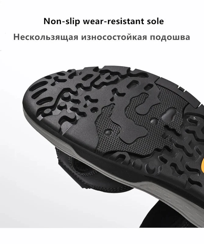 Men‘s Casual Sandals Comfortable Soft Beach Slippers Breathable Flat Sneakers