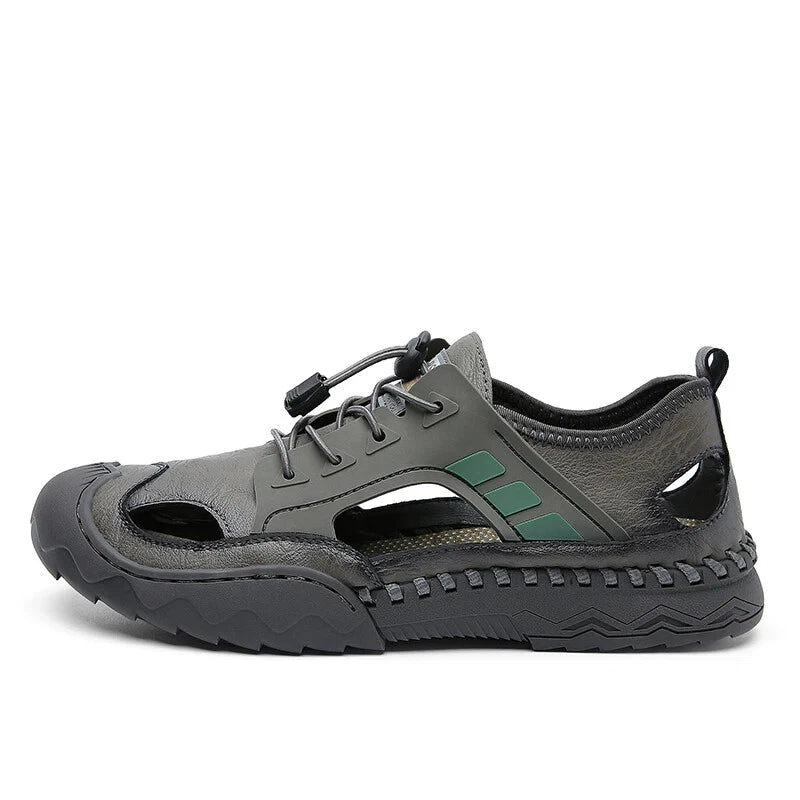 Handmade Men Leather Sandals Non Slip Light Hiking Shoes Comfort Beach Slippers