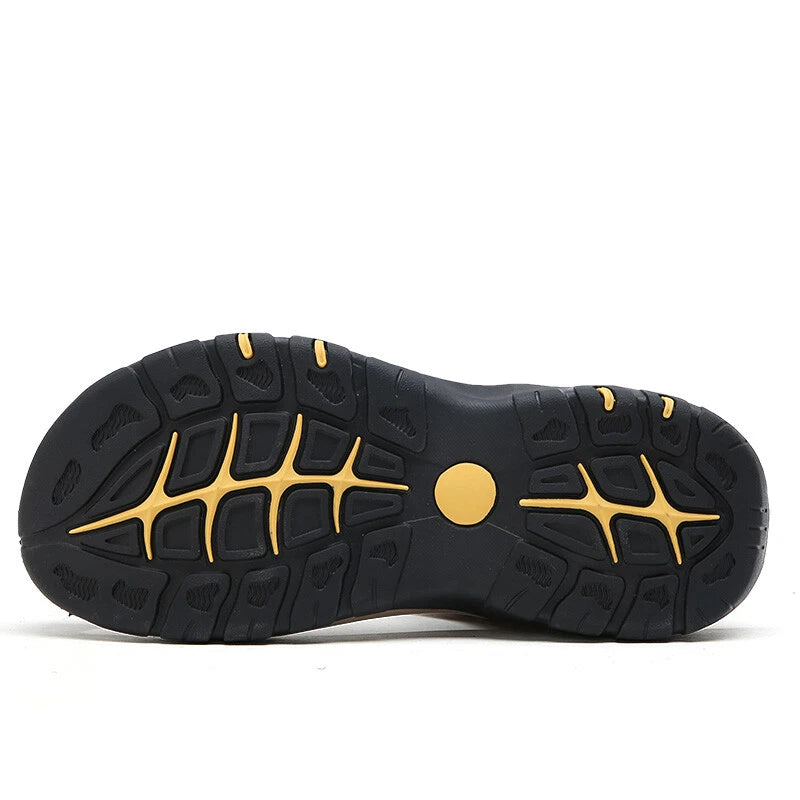 Summer Men's Sandals Fashion Genuine Leather Outdoor Casual Beach Roman Slippers
