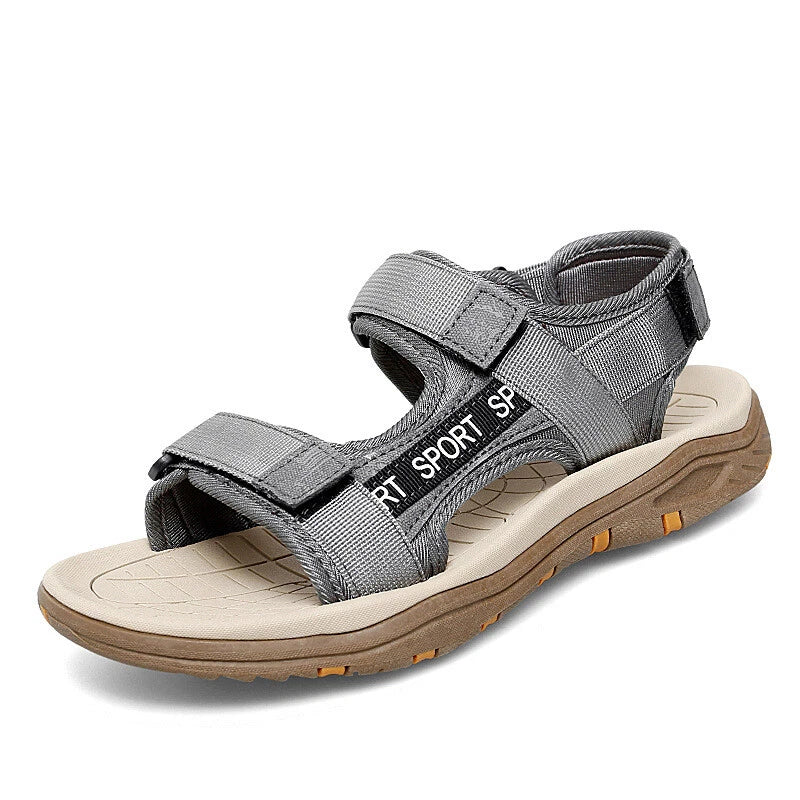 Mens Genuine Leather Sandals Casual Sports Beach Shoes Soft Summer Slippers Size