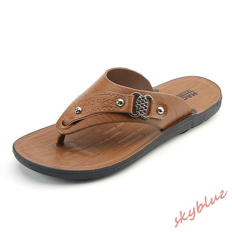 Mens Summer Sandals Slippers Thong Beach Outdoor Casual Flats Flip Flops Shoes