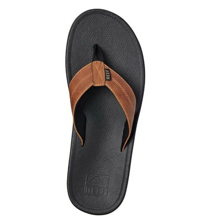 REEF JOURNEYER FLIP FLOPS/SLIPPERS [MENS SIZE 9] BLACK/BROWN [RF0A39UGBKB]