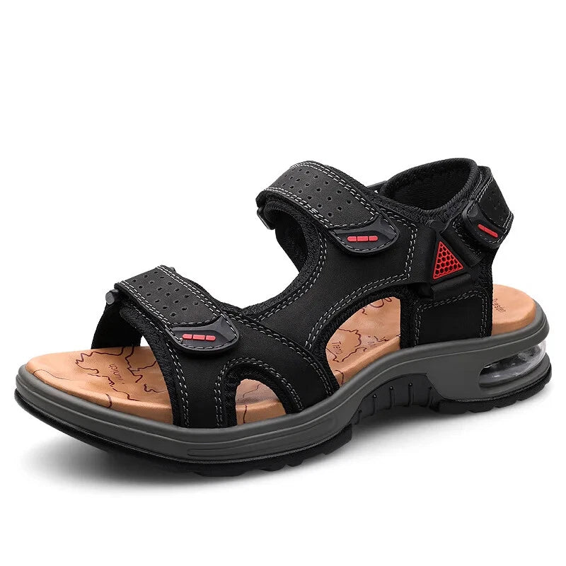 Comfortable Men Sandals Leather Breathable Slippers Handmade Beach Sneakers