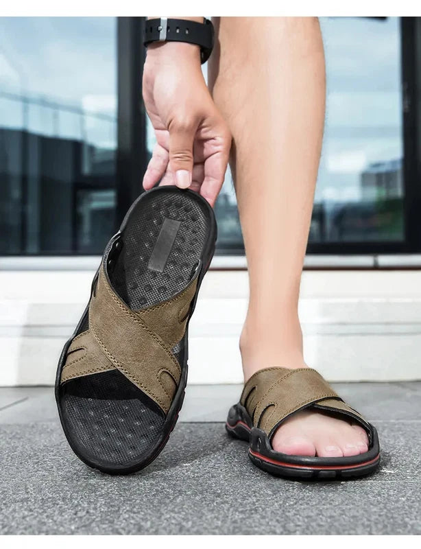 38-48 Plus Size Mens Flats Open Toe Slippers Sandals Summer Beach Holiday Shoes
