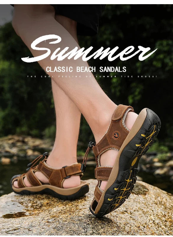 Summer Men's Sandals Outdoor Casual Beach Slippers Breathable Wading Shoes