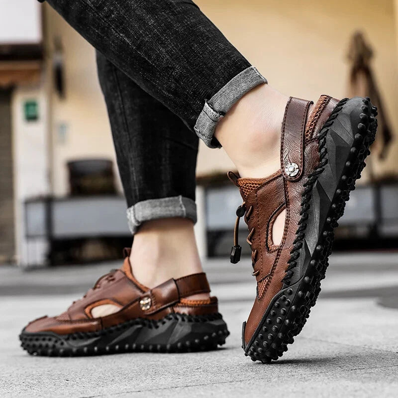 Retro Men's Sandals Designer Casual Summer Slippers Breathable Beach Shoes