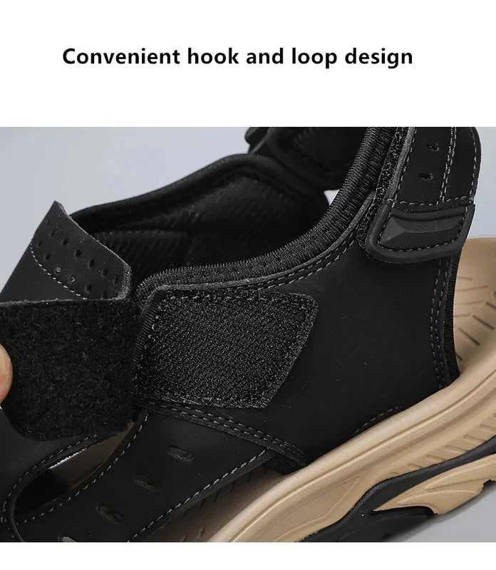 Summer Men Hollow Sandals Breathable Beach Slippers Comfort Hiking Sneakers