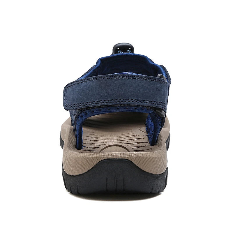 Summer Men's Sandals Fashion Genuine Leather Outdoor Casual Beach Roman Slippers
