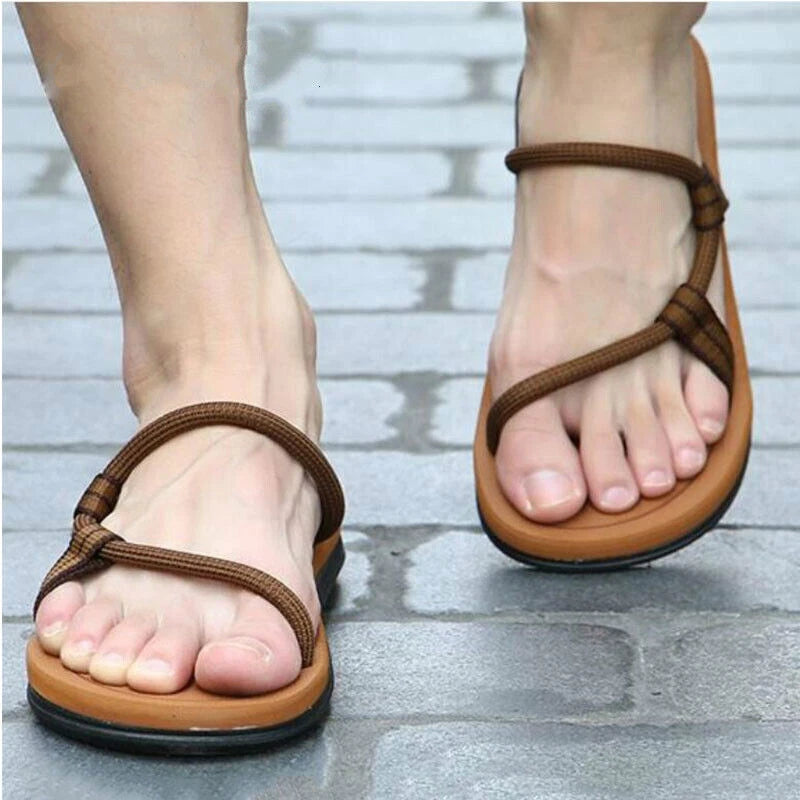 Mens Sandalias Sandals Roma Beach Slip on Flip Flop Flats Slippers Slides Shoes