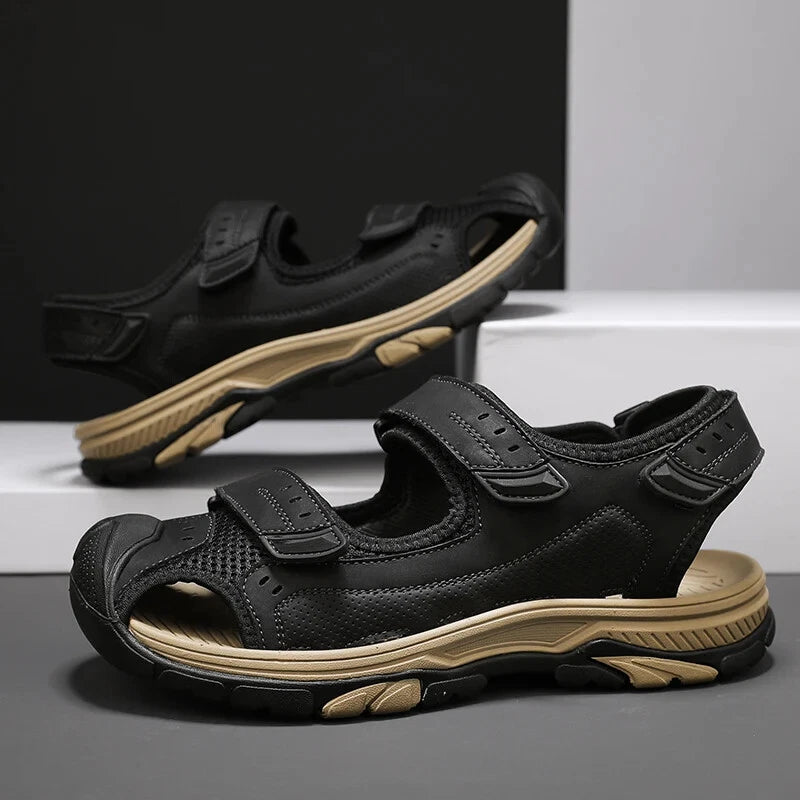 Summer Men Hollow Sandals Breathable Beach Slippers Comfort Hiking Sneakers