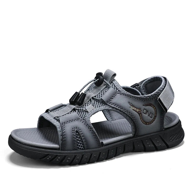 Mesh Breathable Men Sandals Handmade Beach Slippers Lightweight Casual Sneakers