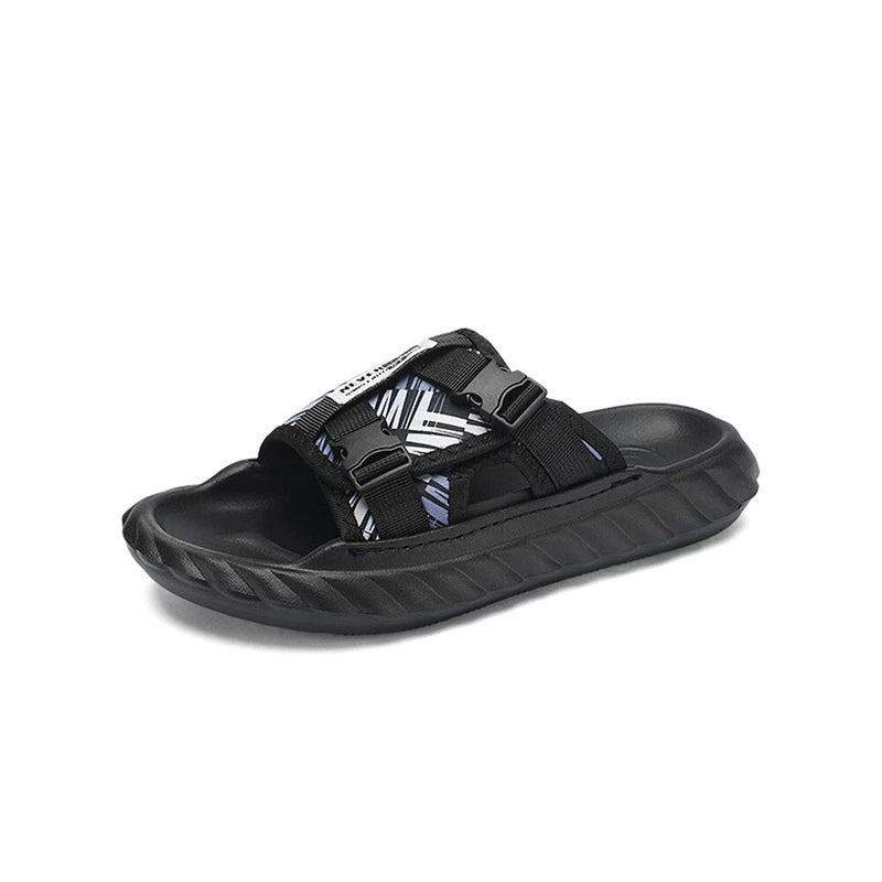 Men's Open Toed Beach Shoes Lightweight Slip on Slippers