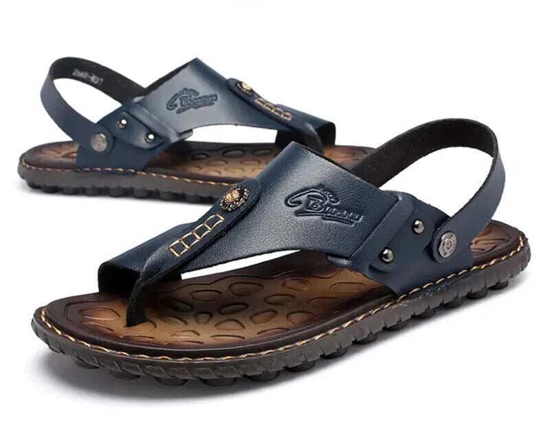 Men's Casual Flats Flip Flops Open Toe Sandals Slippers Slingbacks Beach Summer