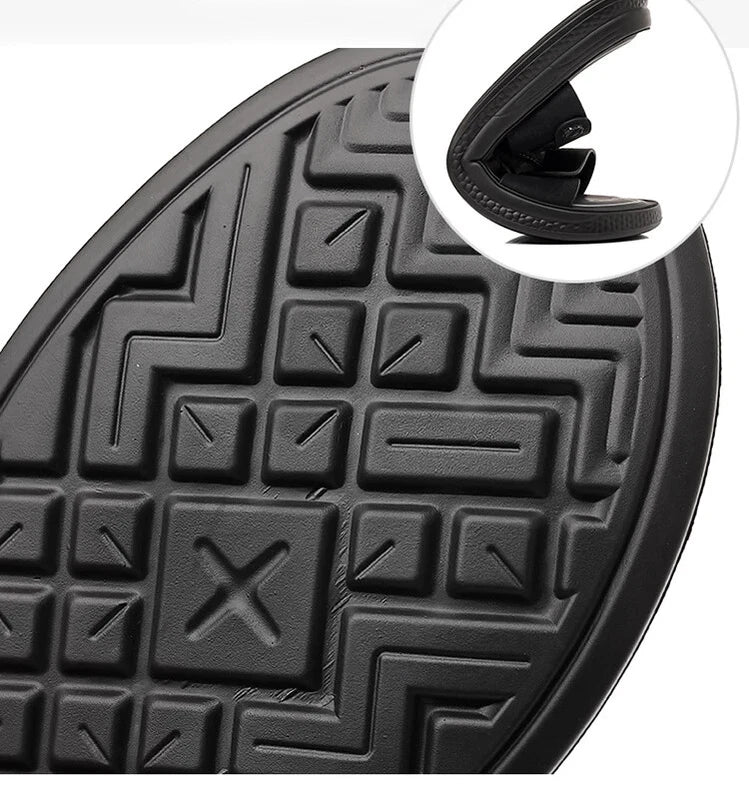 Men's Soft Sole Slippers Non-slip Summer Leather Sandals Leisure Beach Shoes