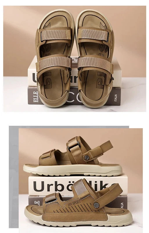 Summer Outdoor Beach Sandals Non-slip Comfort Slippers Leather Casual Shoes