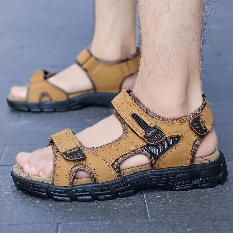 Lightweight Sandals Beach Sandalias Cowhide Summer Shoes Outdoor Casual Slippers