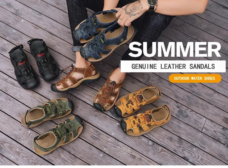 Summer Men's Sandals Outdoor Casual Beach Slippers Breathable Wading Shoes