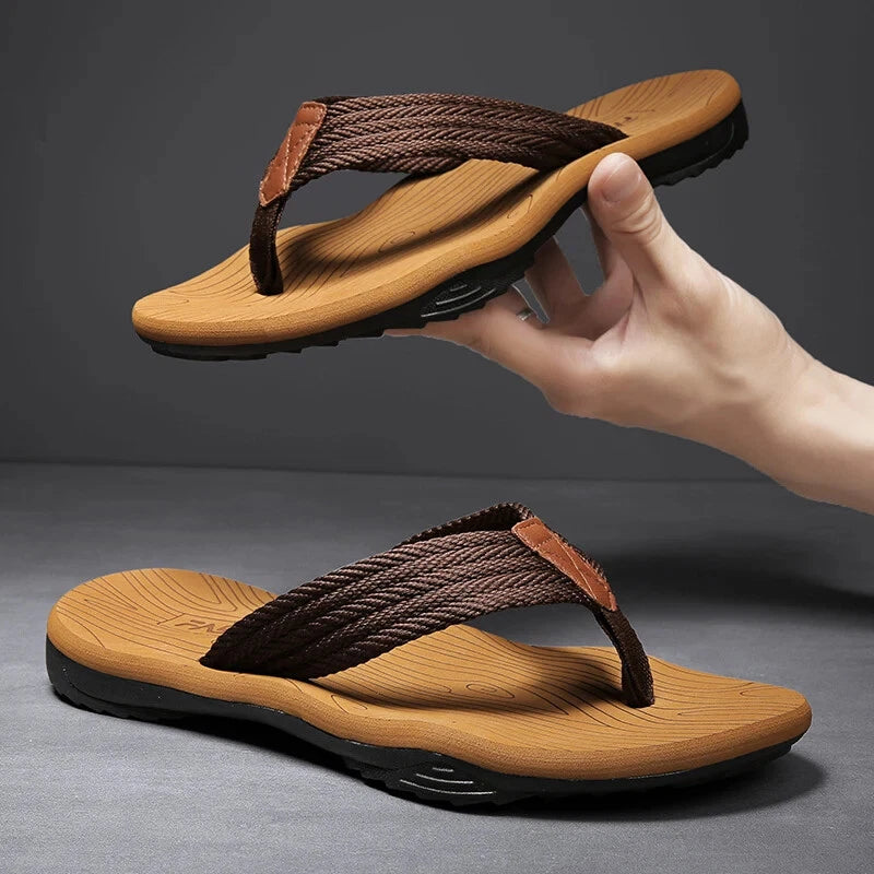 Fashion Men Flip Flops Summer Beach Casual Breathable Flats Slippers Beach Shoes