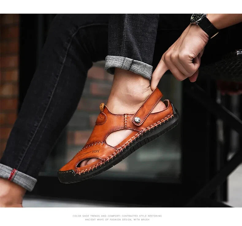 Summer Sandals for Men Classic Roman Slippers Outdoor Waterproof Beach Shoes