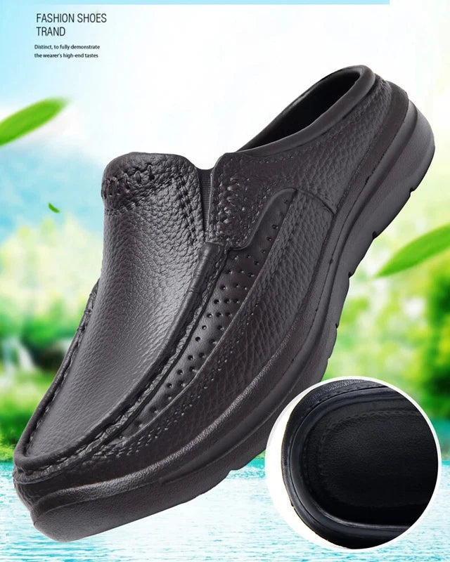 Summer Men Casual Slippers Handmade Soft Beach Sandals Waterproof Flat Sneakers