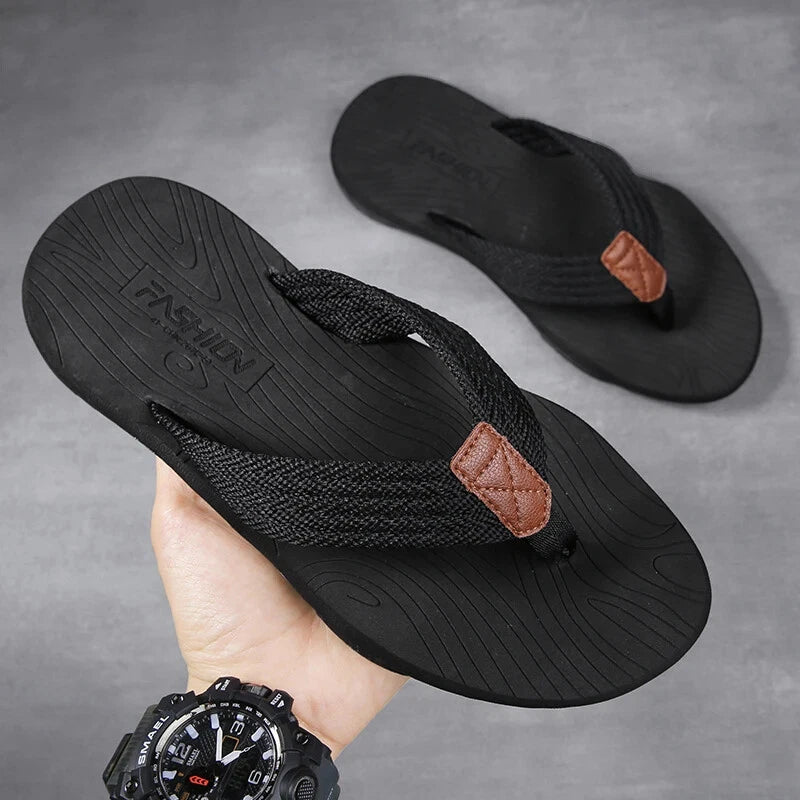 Fashion Men Flip Flops Summer Beach Casual Breathable Flats Slippers Beach Shoes
