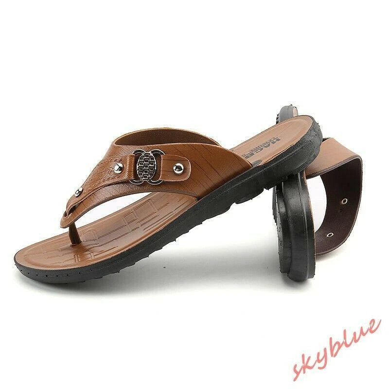 Mens Summer Sandals Slippers Thong Beach Outdoor Casual Flats Flip Flops Shoes