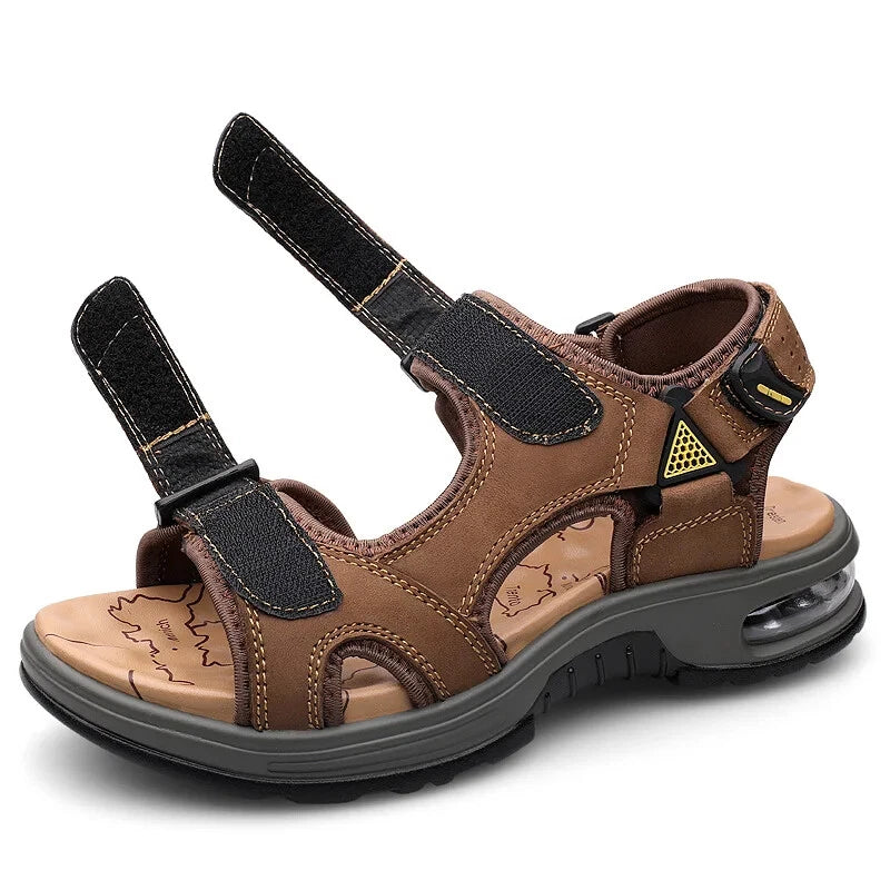 Comfortable Men Sandals Leather Breathable Slippers Handmade Beach Sneakers