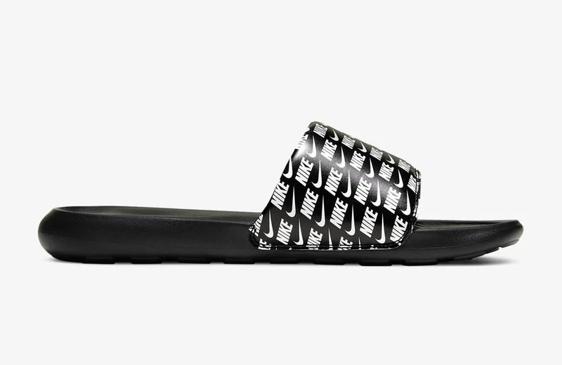 Nike Victori One Printed Slides Sandals Slipper Black White Size 8 CN9678-006