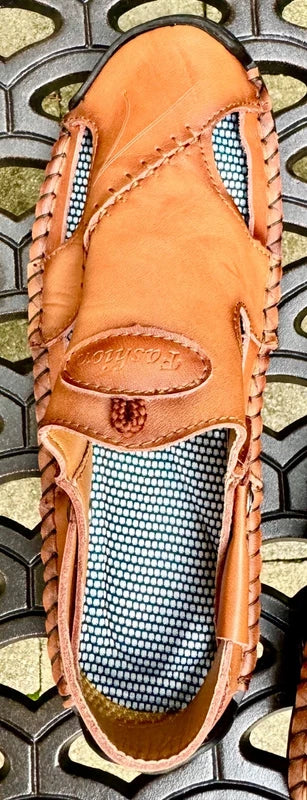 Men's Leather Sandals Casual Fisherman Beach Slippers Summer Driving Size UK 44