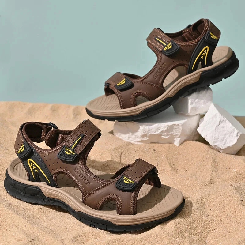 Men‘s Casual Sandals Comfortable Soft Beach Slippers Breathable Flat Sneakers