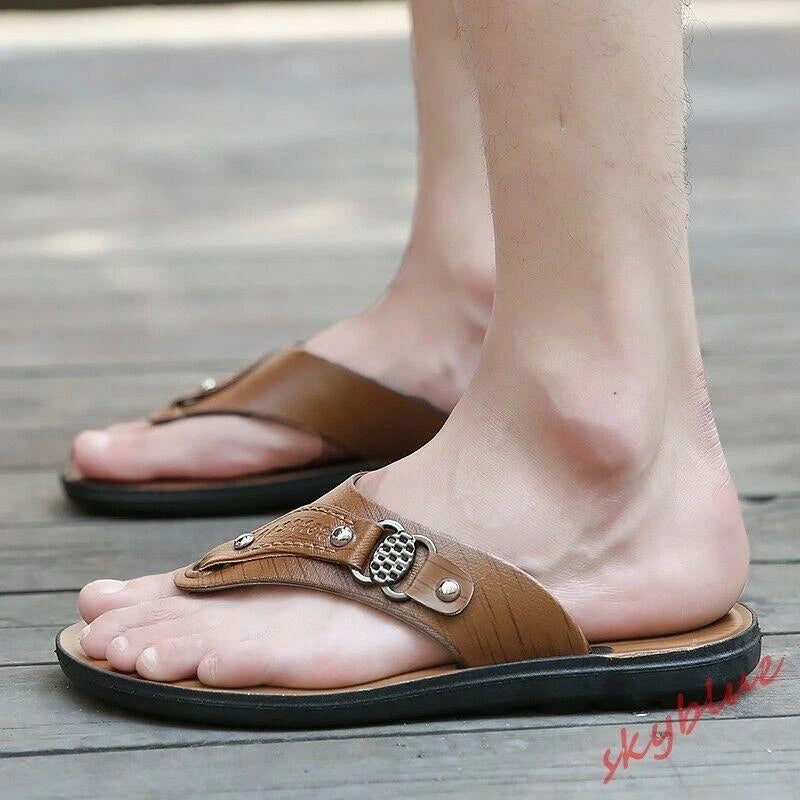 Mens Summer Sandals Slippers Thong Beach Outdoor Casual Flats Flip Flops Shoes