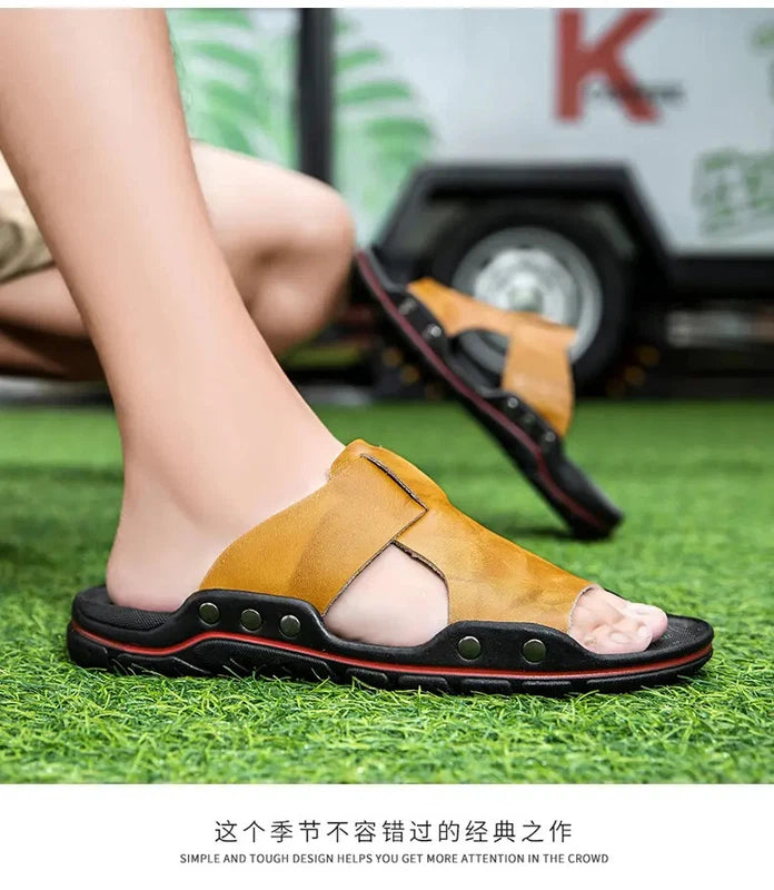38-48 Plus Size Mens Open Toe Slipper Sandals Summer Beach Holiday Shoes Stylish