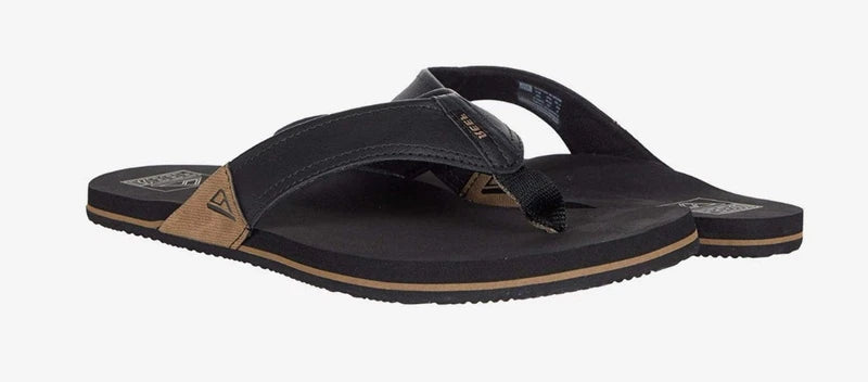Reef Men's Newport Flip-Flop Sandal – Ocean Black, Tan Brown, Bronze | Comfortab