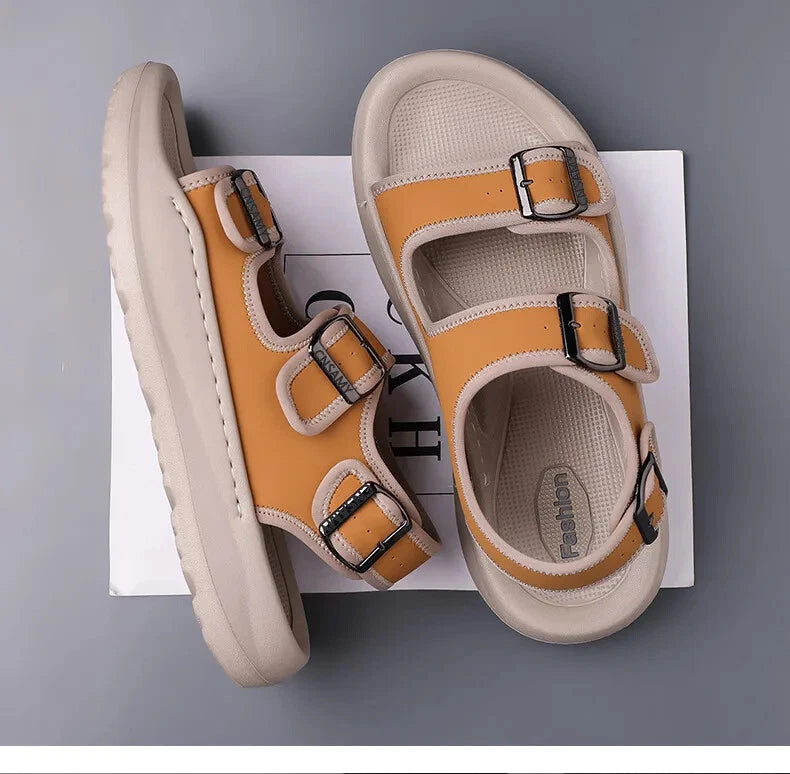 Summer Male Sandals Breathable Beach Shoes Lightweight Casual Non-slip Slippers