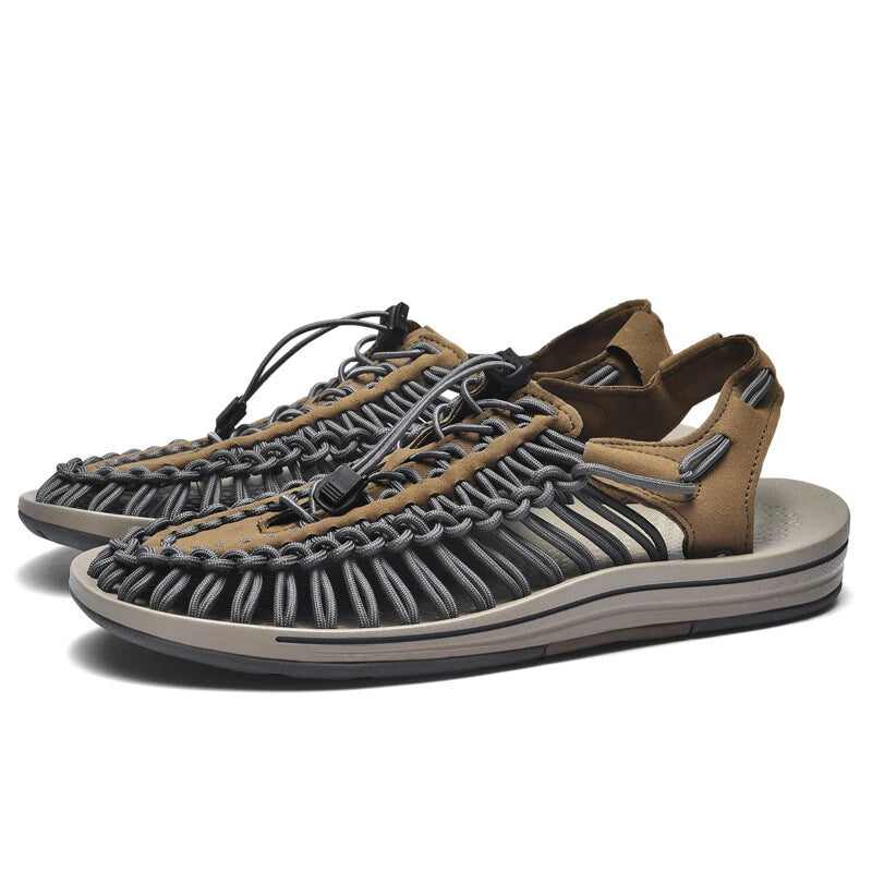 Mens Hand-made Casual Sandals Slippers Outdoor Roman Beach Flat Garden Sandals